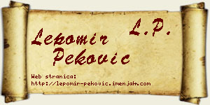 Lepomir Peković vizit kartica